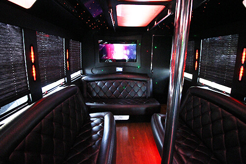 limo buses interiors
